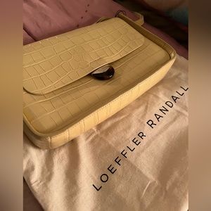 Loeffler Randall Maggie Crocodile Lemon Bag